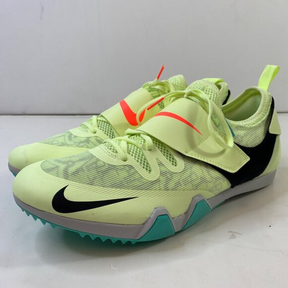 Nike Mens Pole Vault Elite Track Field Spikes AA1204-700 Neon Yellow Size 12 - Picture 9 of 10